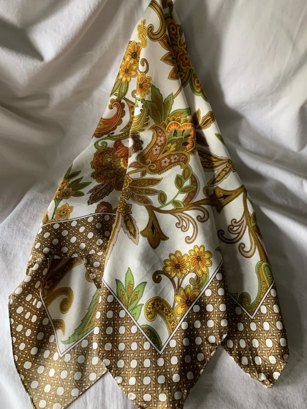 Talbots 100% silk paisley print scarf